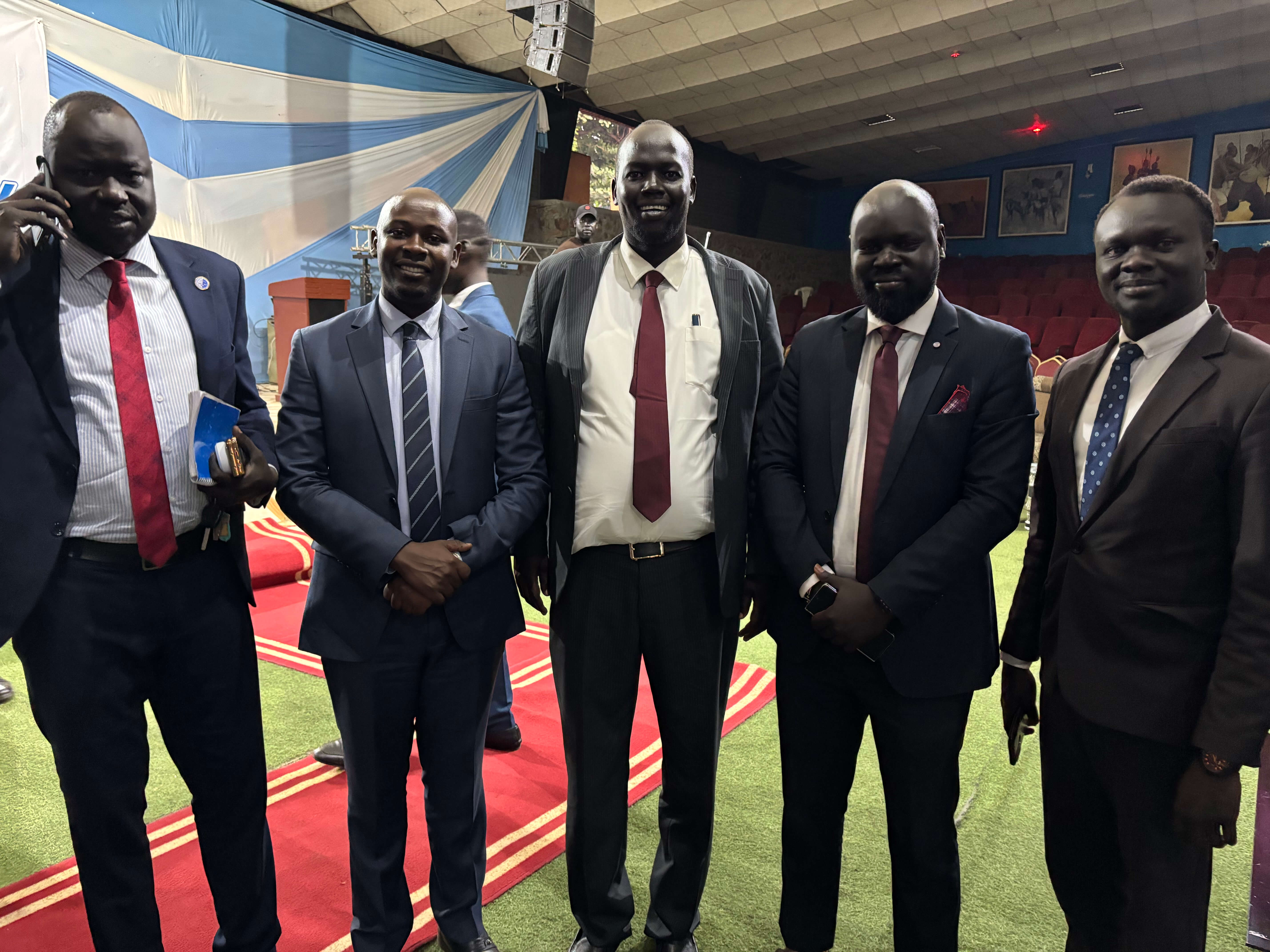 With Arop Malueth, President of the South Sudan Bar Association, David Sigano, Chief Executive Officer of the East Africa Law Society, and fellow advocates.