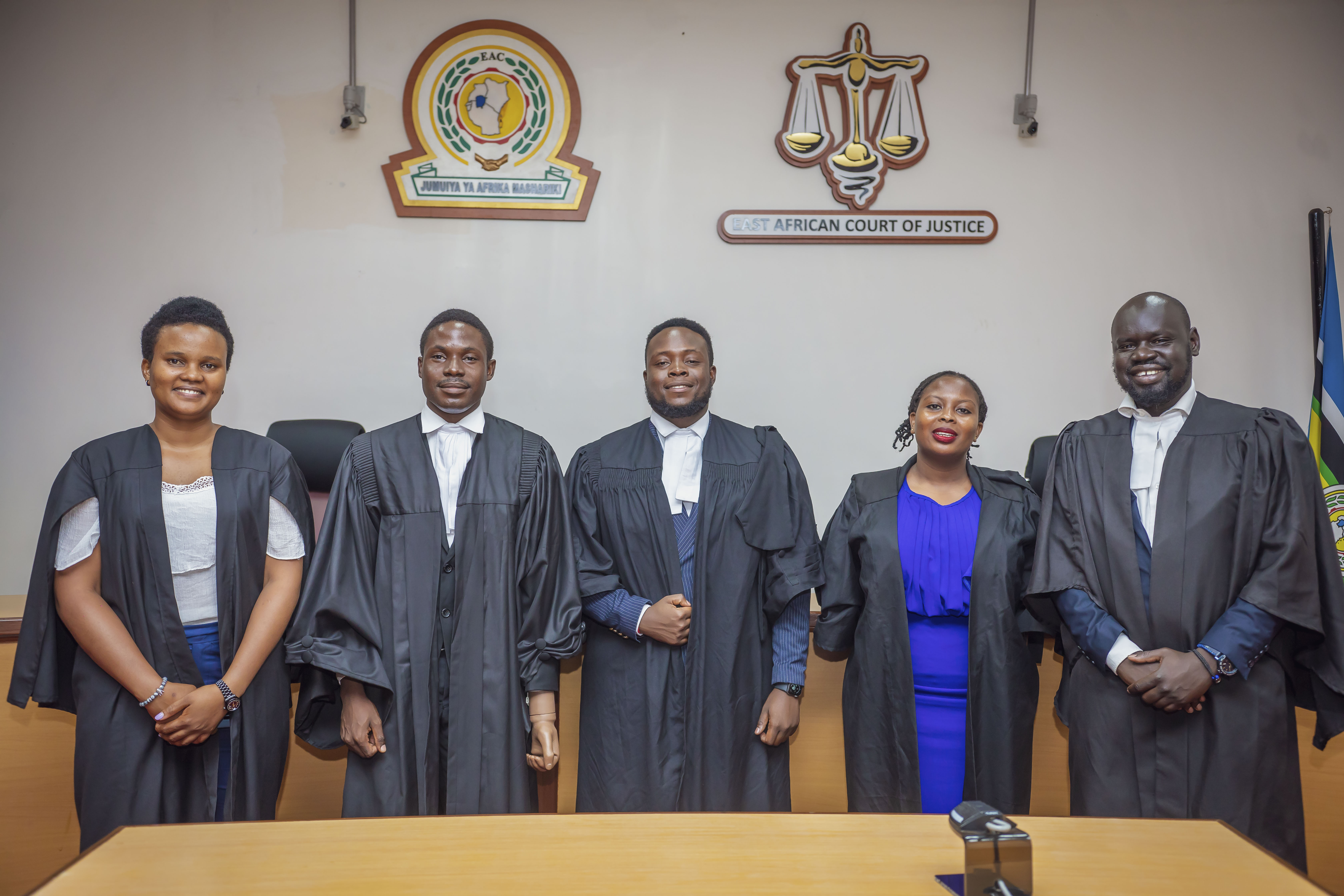 At court during legal proceedings.